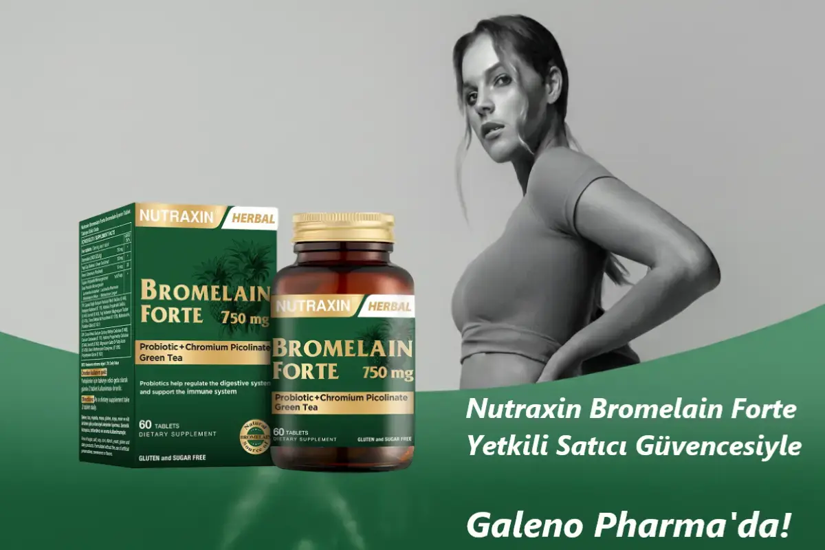Nutraxin Bromelain Forte 750 mg Nedir? Bromelain Krom Probiyotik Kullanımı ve Faydaları
