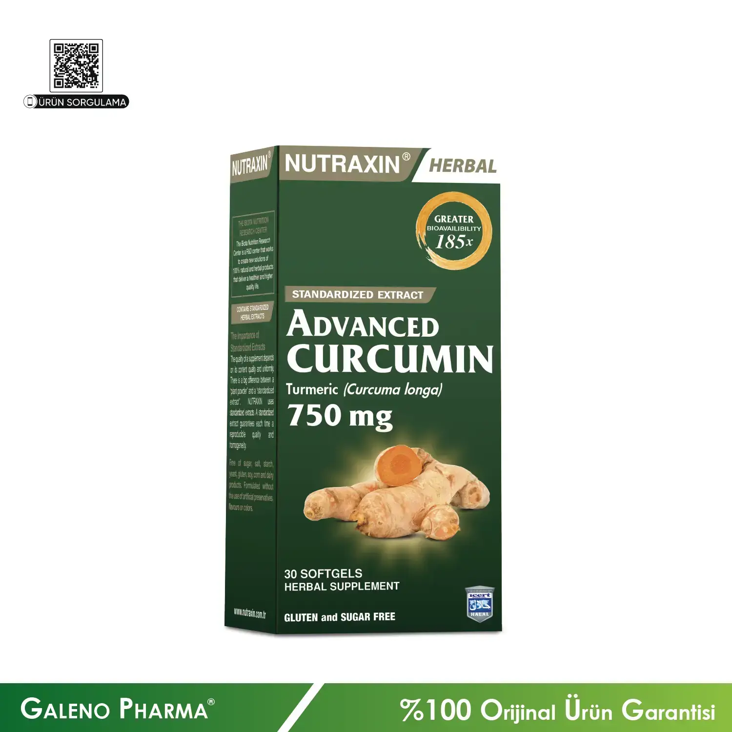 Nutraxin Herbal Advanced Curcumin 750mg Softgel