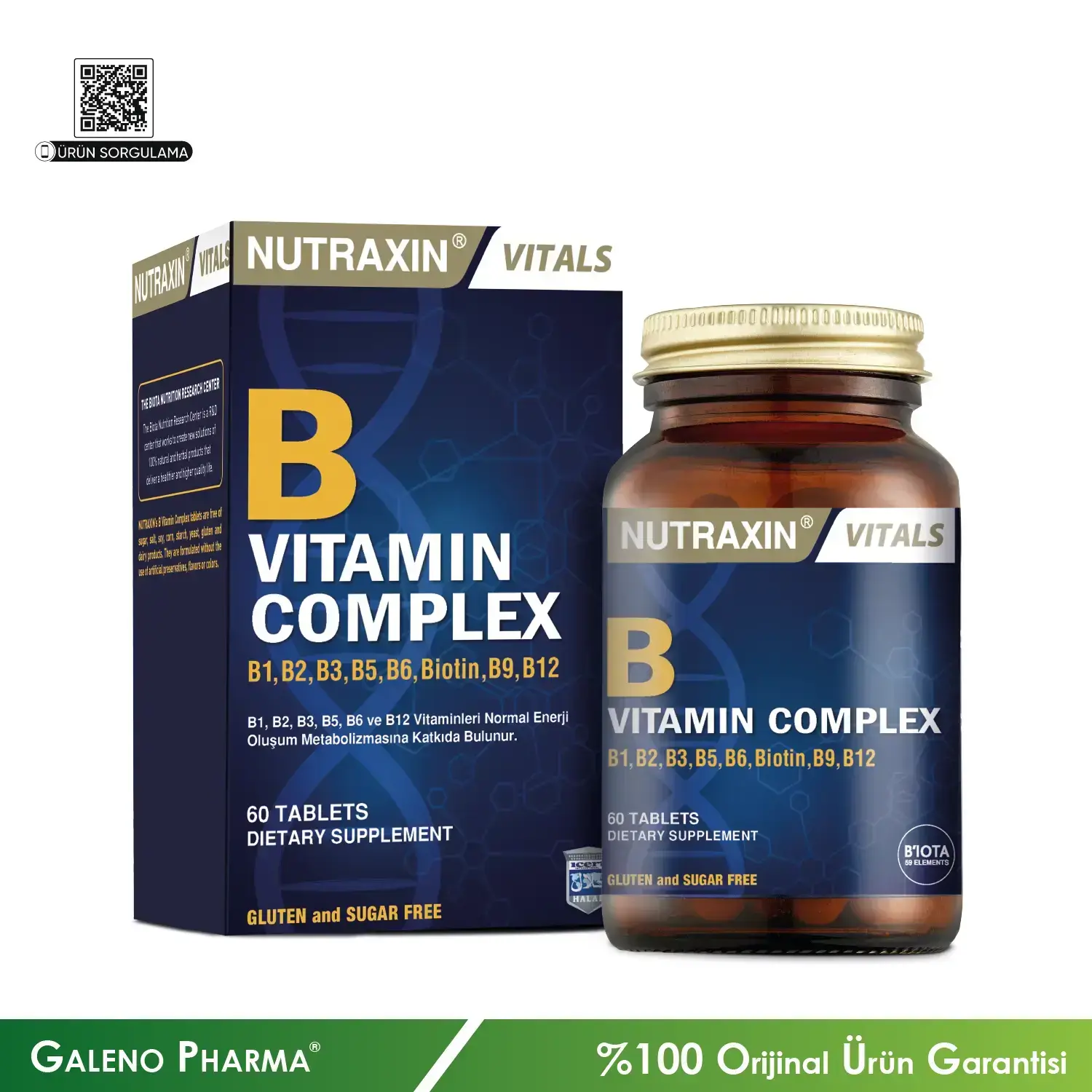 Nutraxin Vitals B Vitamin Complex 60 Tablet