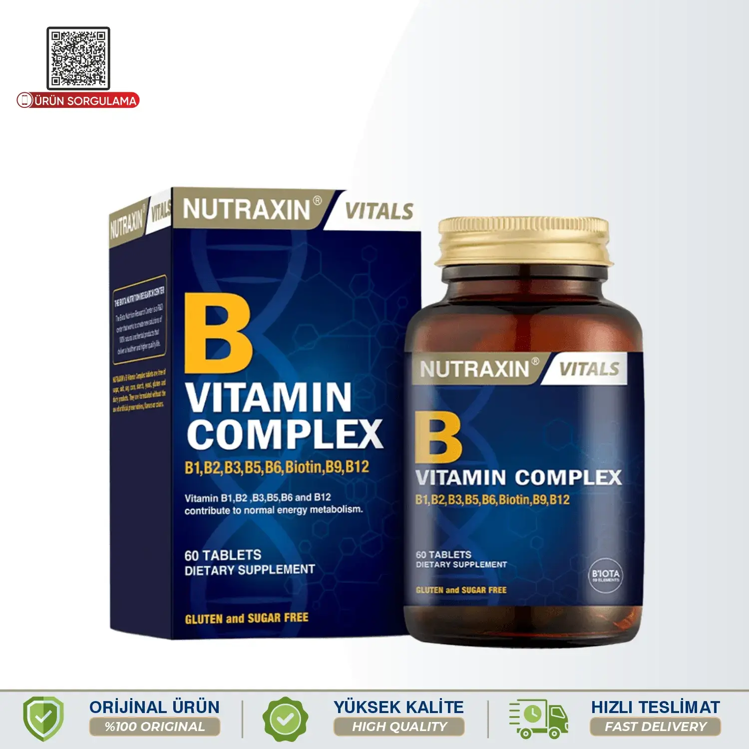 Nutraxin Vitals B Vitamin Complex 60 Tablet