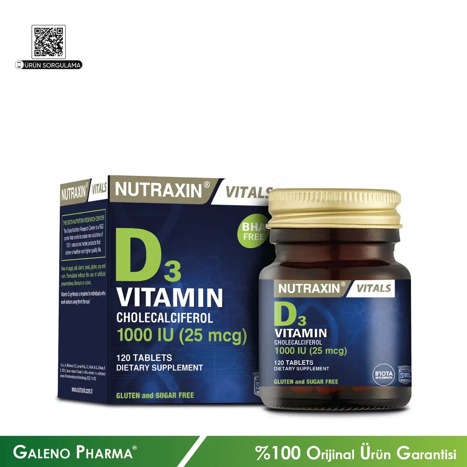 Nutraxin Vitals D3 Vitamin 120 Tablet