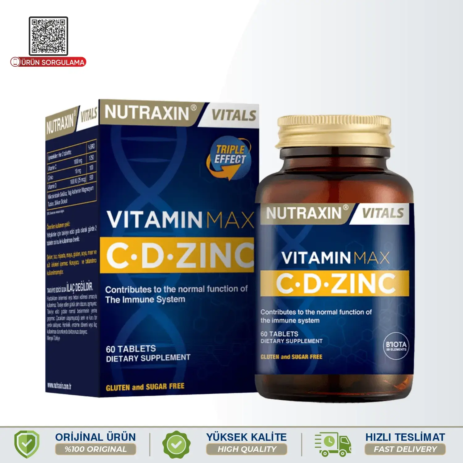 Nutraxin Vitals Vitamin Max C-D Zinc Tablet