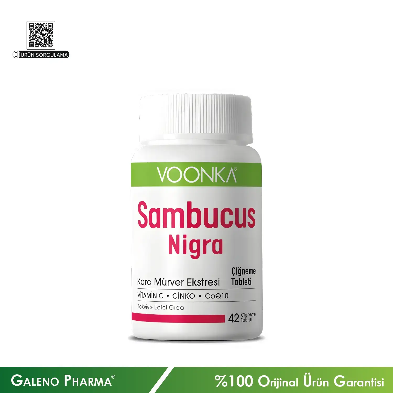 Voonka Sambucus Nigra 42 Çiğneme Tableti