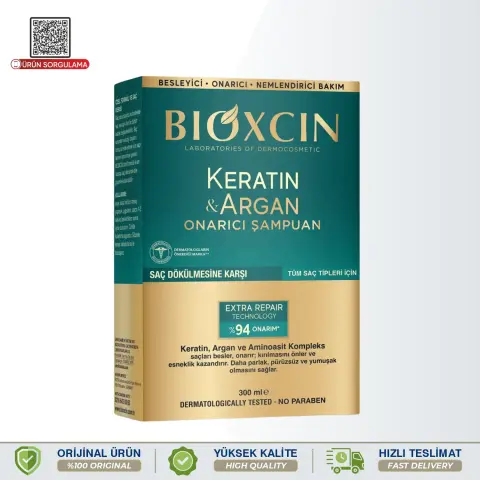 Bioxcin Keratin & Argan Onarıcı Şampuan 300 mL