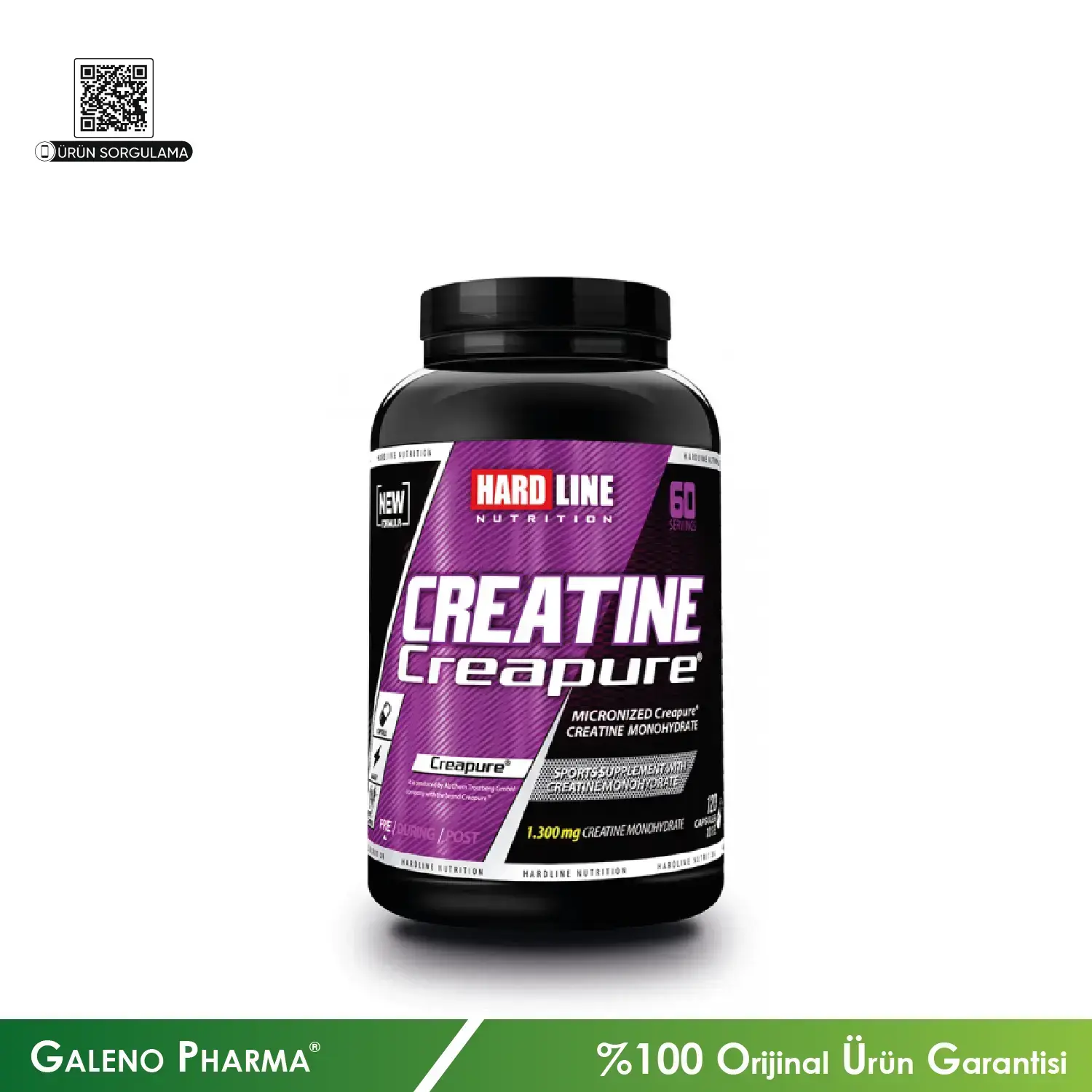 Hardline Creatine Creapure 120 Kapsül