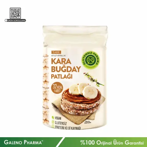 Glutensiz Fabrika Atıştırmalık Karabuğday Patlağı Sade 100g