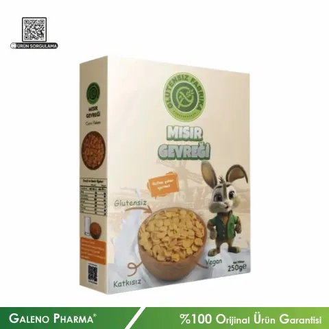 Glutensiz Fabrika Glutensiz Mısır Gevreği Corn Flakes 250g