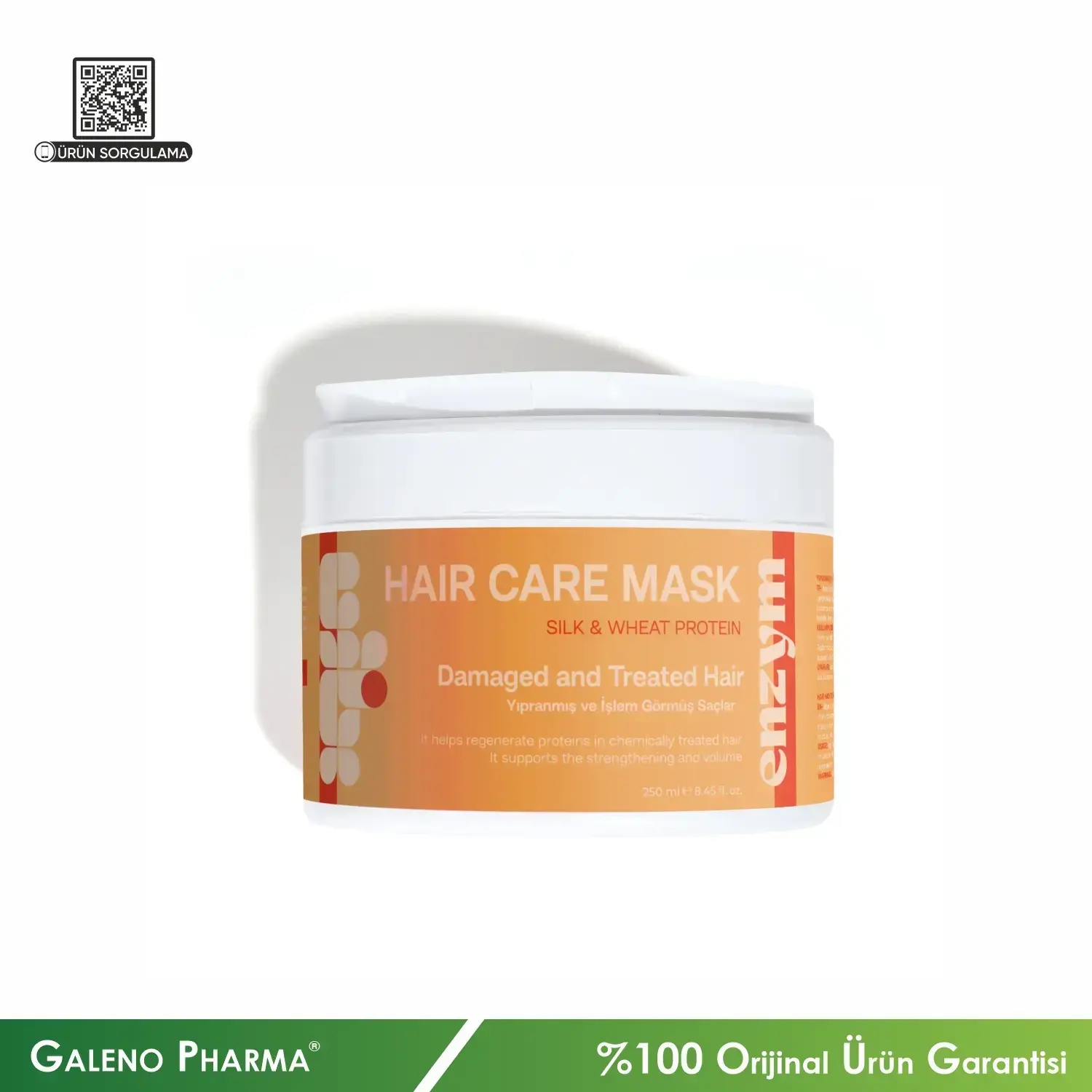 Enzym Cosmetics Kuru, Yıpranmış ve İşlem Görmüş Saçlar Serisi Maske 250mL