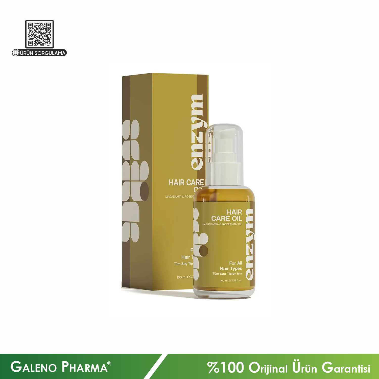 Enzym Cosmetics Hızlı Uzama Etkili ve Onarıcı Kompleks Doğal Saç Bakım Yağı 100mL