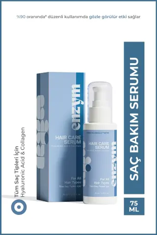 Enzym Cosmetics Hyaluronic Acid & Collagen Saç Bakım Serumu 75mL