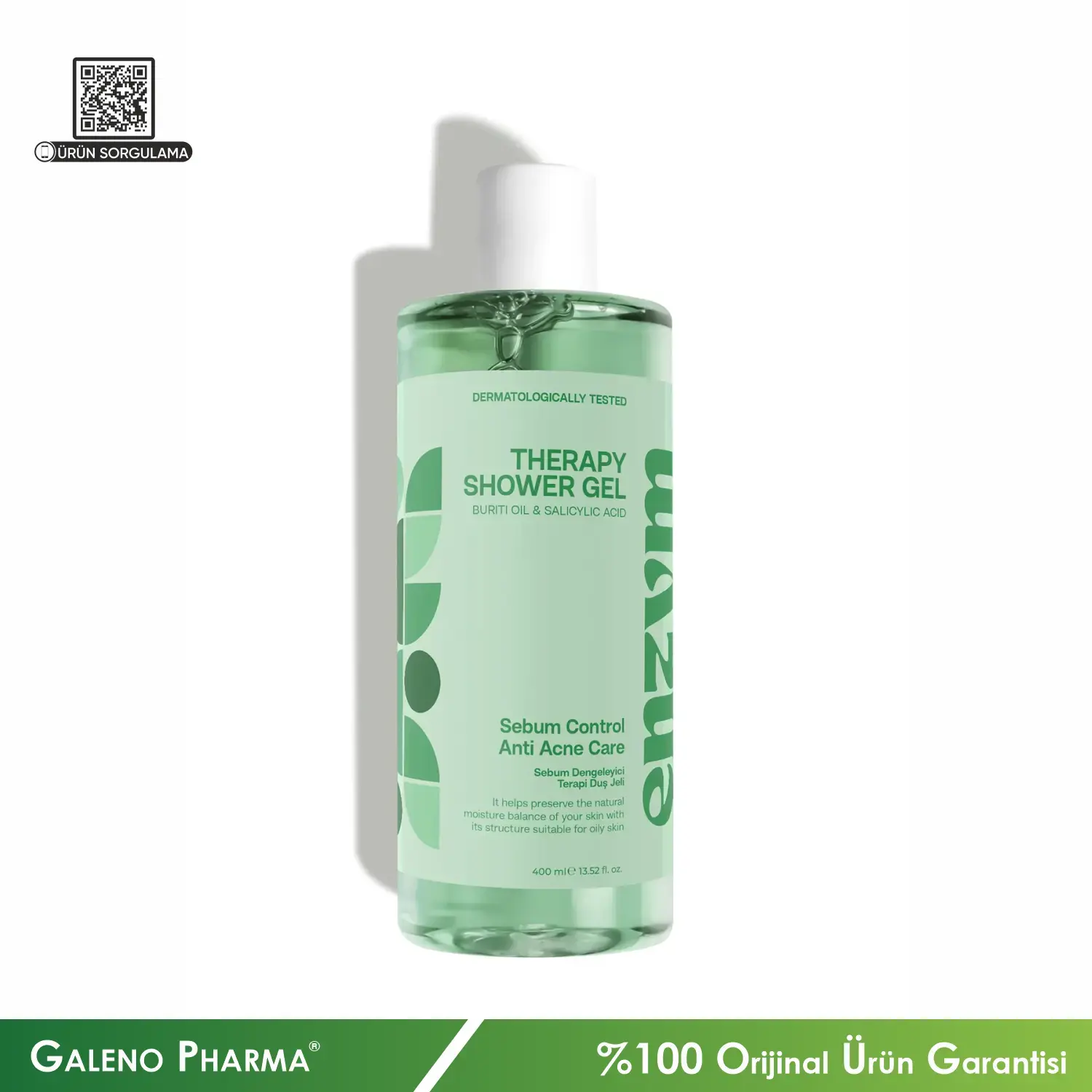 Enzym Cosmetics Yağlı Ciltlere Özel Akne Karşıtı Terapi Duş Jeli 400mL