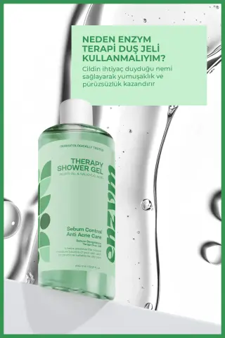 Enzym Cosmetics Yağlı Ciltlere Özel Akne Karşıtı Terapi Duş Jeli