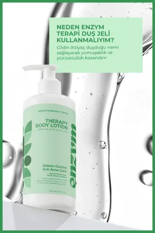 Enzym Cosmetics Yağlı Ciltlere Özel Akne Karşıtı Terapi Vücut Losyonu