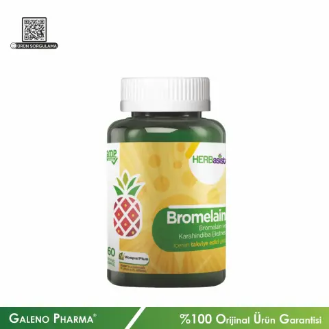 Herbasist Bromelain ve Karahindiba Ekstresi 60 Kapsül
