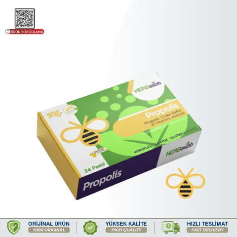 Herbasist Propolis Çinko D Vitamini Aserola İçeren Pastil 24 Adet