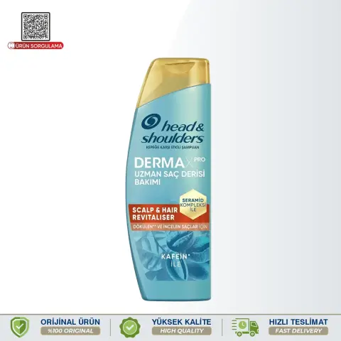Head & Shoulders DermaXPRO Scalp & Hair Revitaliser Dökülme ve Kepek Karşıtı Şampuan Kafein ve Seramid 300 mL