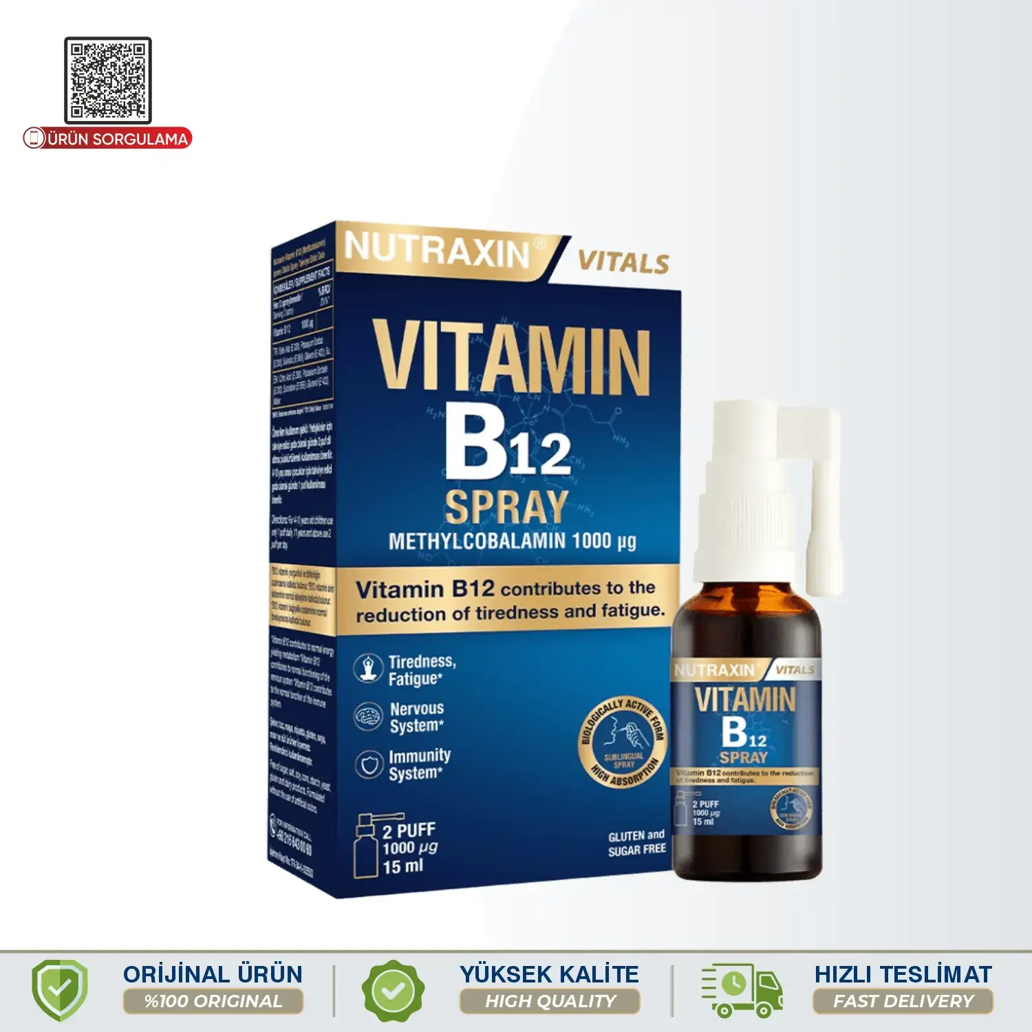 Nutraxin Vitamin B12 Sprey 15 mL