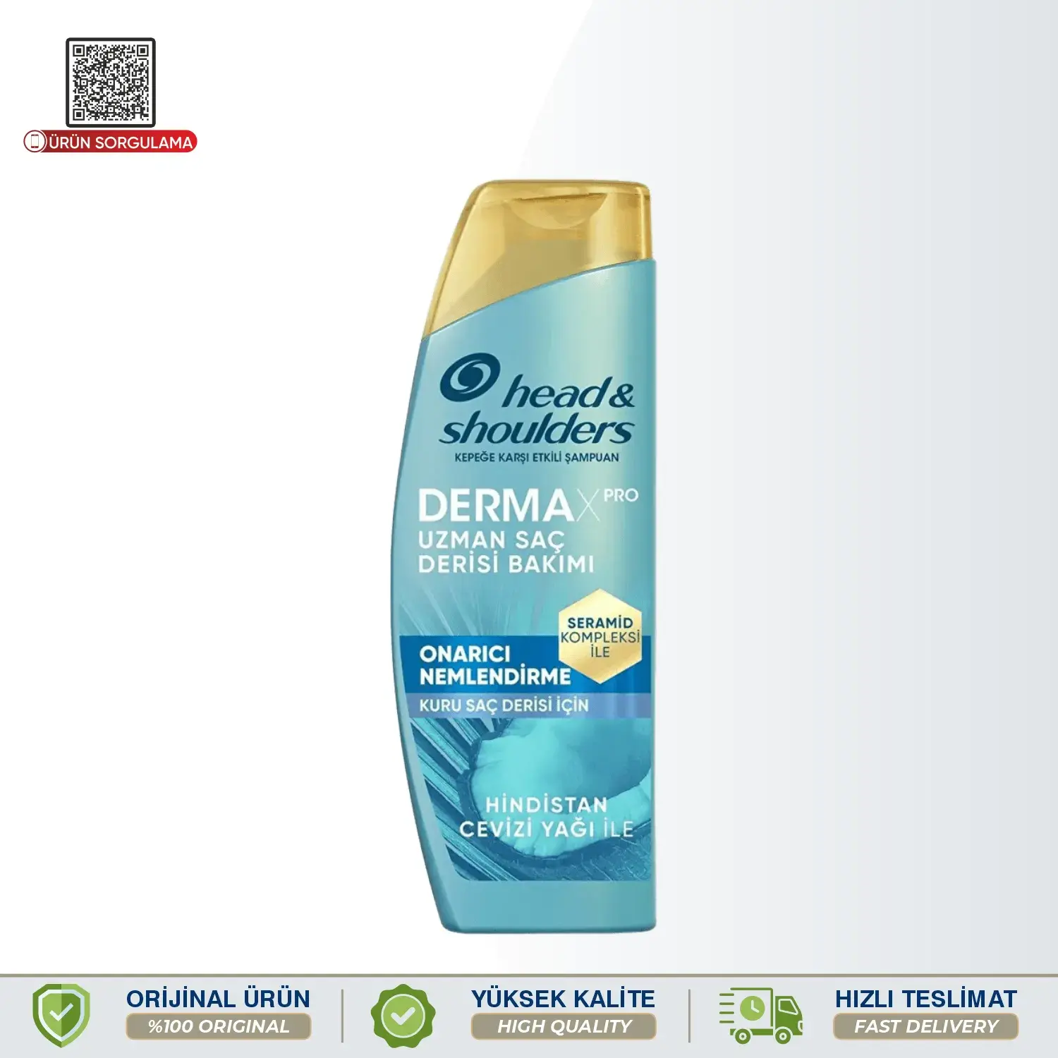Head & Shoulders DermaXPRO Onarıcı Nemlendirme Kepek Karşıtı Şampuan Hindistan Cevizi Yağı ve Seramid ile 300 mL