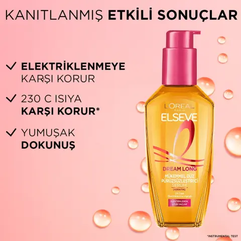 Elseve Dream Long Mükemmel Düz Pürüzsüzleştirici Saç Serumu 100 mL