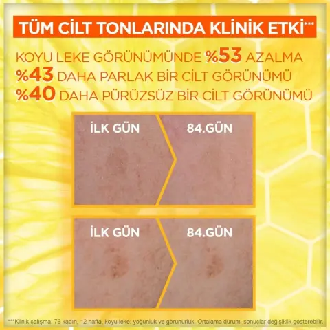 Garnier C Vitamini Parlak Günlük Güneş Koruyucu Yüz Kremi Görünmez Doku SPF50⁺  40 mL