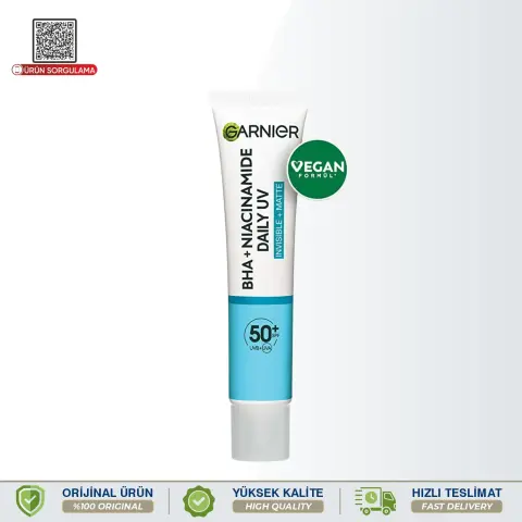 Garnier Görünmez Mat Doku Günlük Güneş Koruyucu Yüz Kremi SPF50⁺ 40 mL