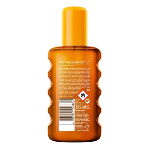 Nivea Sun Bronzlaştırıcı Güneş Yağı Sprey Karoten Özlü Parıltılı 200 mL