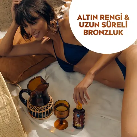 Nivea Sun Bronzlaştırıcı Güneş Yağı Sprey Karoten Özlü Parıltılı 200 mL