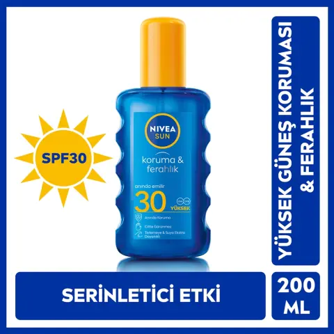 Nivea Sun SPF30 Güneş Koruyucu Vücut Spreyi Serinletici Etki 200 mL