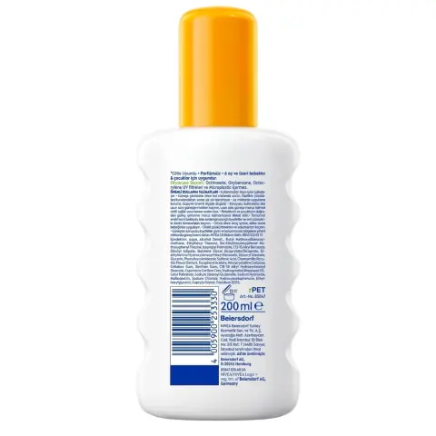 Nivea Sun Bebek ve Çocuk SPF50+ 5'i 1 Arada Güneş Kremi Sprey 200 mL