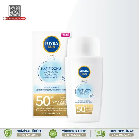 Nivea Sun SPF50+ Hafif Dokulu Güneş Koruyucu Yüz Kremi 40 mL