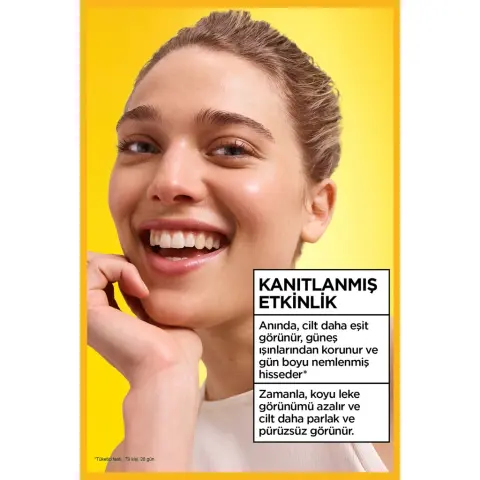 Garnier C Vitamini Wonder Tint SPF50+ 3 Etki 1 Arada Renkli Yüz Güneş Kremi Açık Ton 40 mL