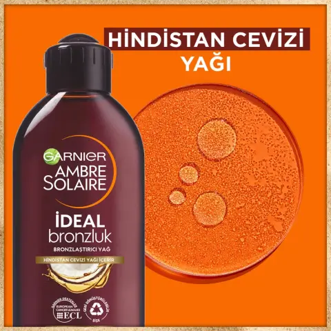 Garnier Ambre Solaire İdeal Bronzluk Bronzlaştırıcı Yağ 200 mL