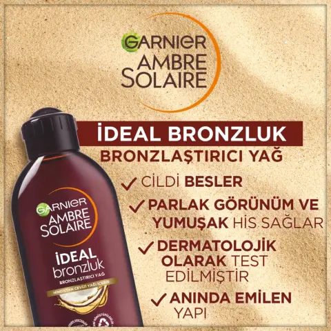 Garnier Ambre Solaire İdeal Bronzluk Bronzlaştırıcı Yağ 200 mL