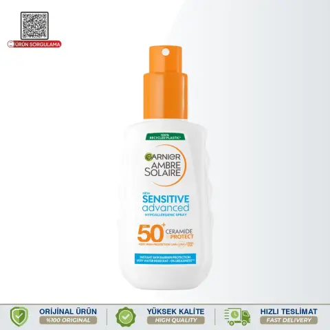 Garnier Ambre Solaire Sensitive Advanced Hipoalerjenik SPF50+ Güneş Koruyucu Sprey 150 mL
