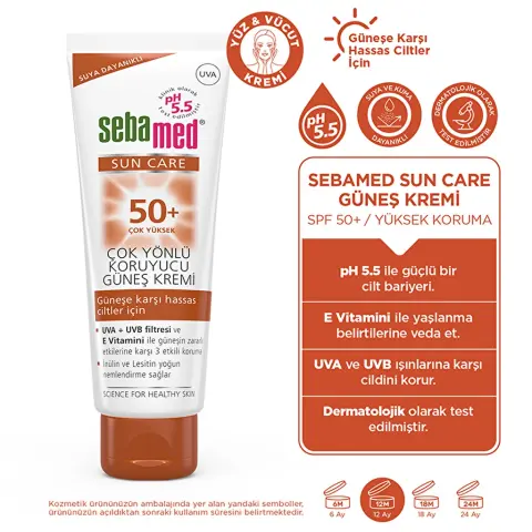 Sebamed Sun Care SPF 50+ Çok Yönlü Koruyucu Güneş Kremi 75 mL