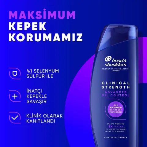 Head & Shoulders Clinical Strength Advanced Oil Control Yağ Dengeleyici Şampuan 400 mL