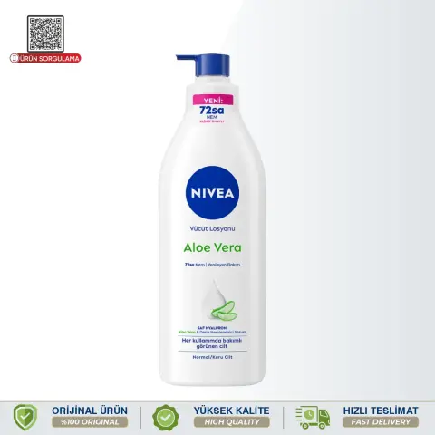Nivea Aloe Vera 72 Saat Nemlendirici Vücut Losyonu 400 mL