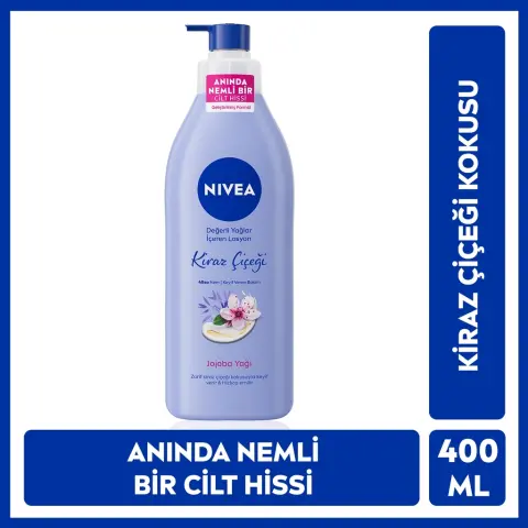 Nivea Kiraz Çiçeği Değerli Yağlar İçeren Vücut Losyonu 400 mL