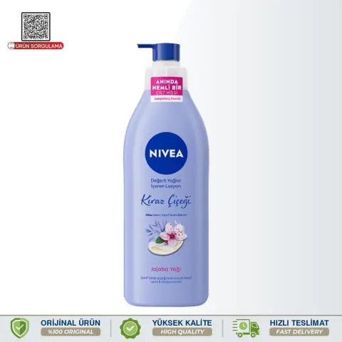 Nivea Kiraz Çiçeği Değerli Yağlar İçeren Vücut Losyonu 400 mL