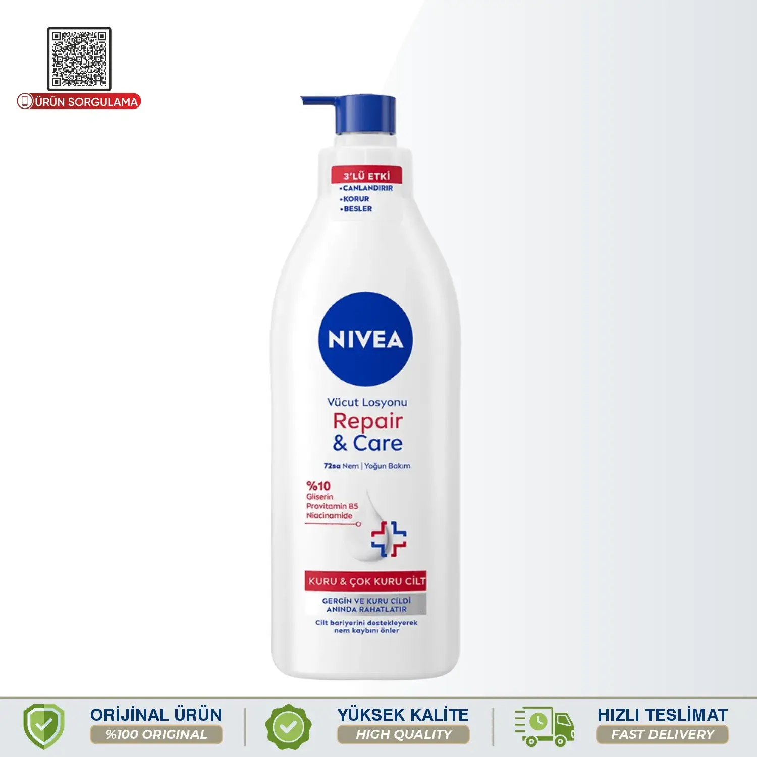 Nivea Repair & Care Yoğun Bakım Vücut Losyonu 400 mL