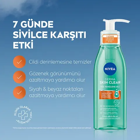 Nivea Derma Skin Sivilce Karşıtı Yüz Temizleme Jeli 150 mL