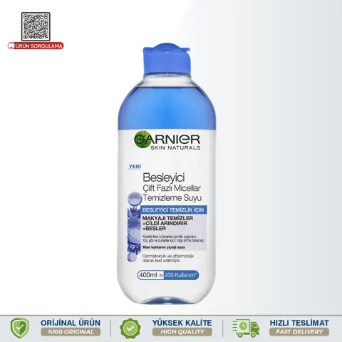Garnier Besleyici Çift Fazlı Micellar Temizleme Suyu 400 mL