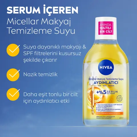 Nivea Micellar Aydınlatıcı Makyaj Temizleme Suyu 400 mL