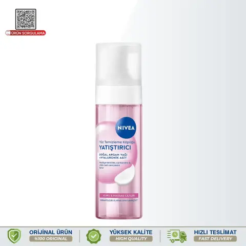 Nivea Argan Yağı & Hyaluronik Asit İçeren Yatıştırıcı Yüz Yıkama Köpüğü 150 mL