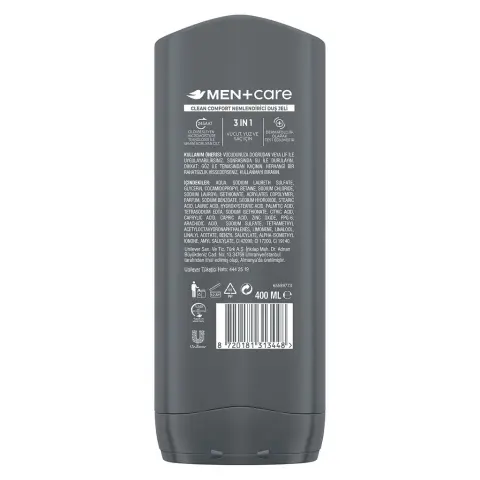 Dove Men +Care 3 in 1 Clean Comfort Nemlendirici Duş Jeli 400 mL