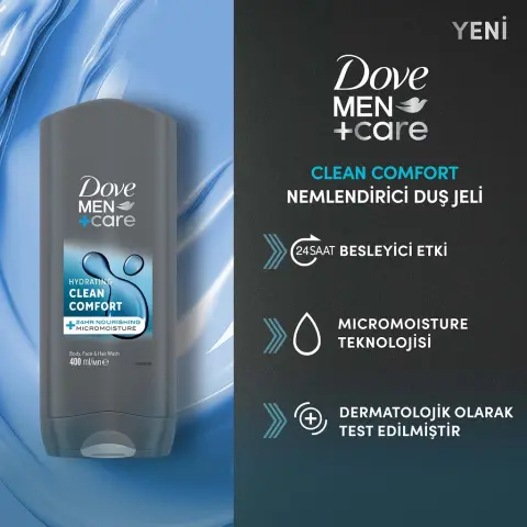 Dove Men +Care 3 in 1 Clean Comfort Nemlendirici Duş Jeli 400 mL