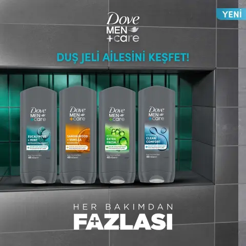 Dove Men +Care 3 in 1 Eucalyptus + Mint Canlandırıcı Duş Jeli 400 mL