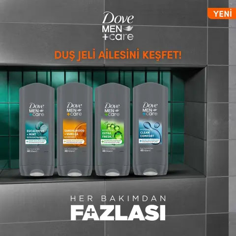 Dove Men +Care 3 in 1 Sandalwood + Vanilla Besleyici Duş Jeli 400 mL