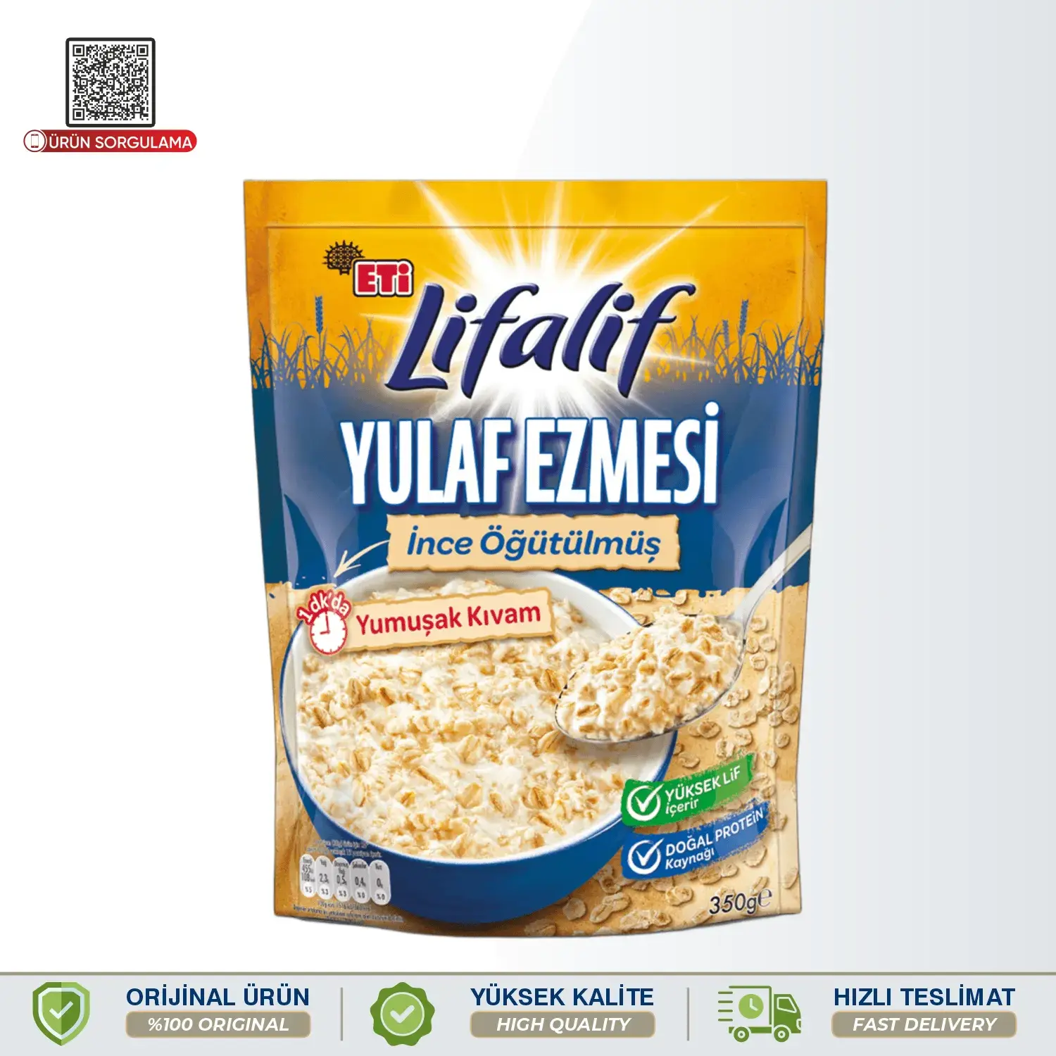 Eti Lifalif İnce Öğütülmüş Yulaf Ezmesi 350 g