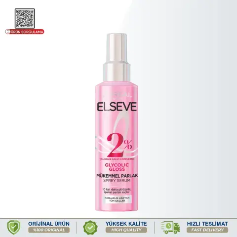 Elseve Glycolic Gloss Mükemmel Parlaklık Veren Sprey Saç Serumu 150 mL